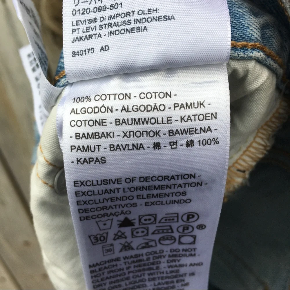 NWT Levi’s 501 High Rise Cutoff Denim Shorts Cotton Luxor Heat 27 - Picture 14 of 16